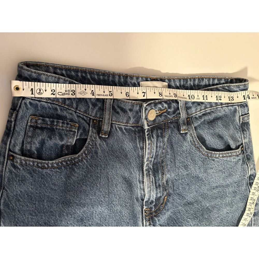 PacSun High Rise Wide Leg Cargo Jeans Medium Wash Denim - Picture 3 of 6